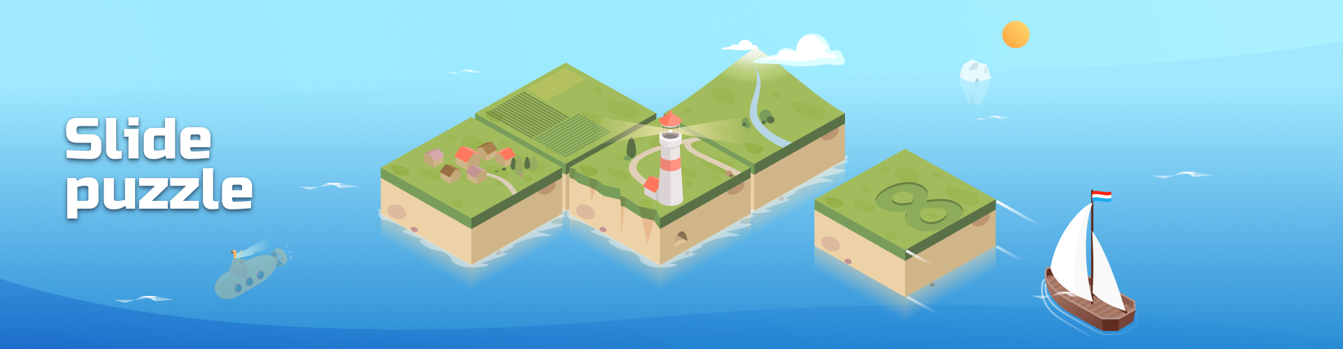 Island slide puzzle hero image