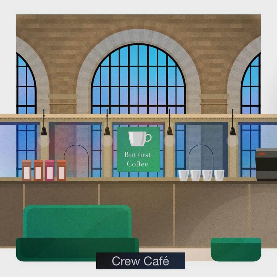 Illustration of a coffee shop