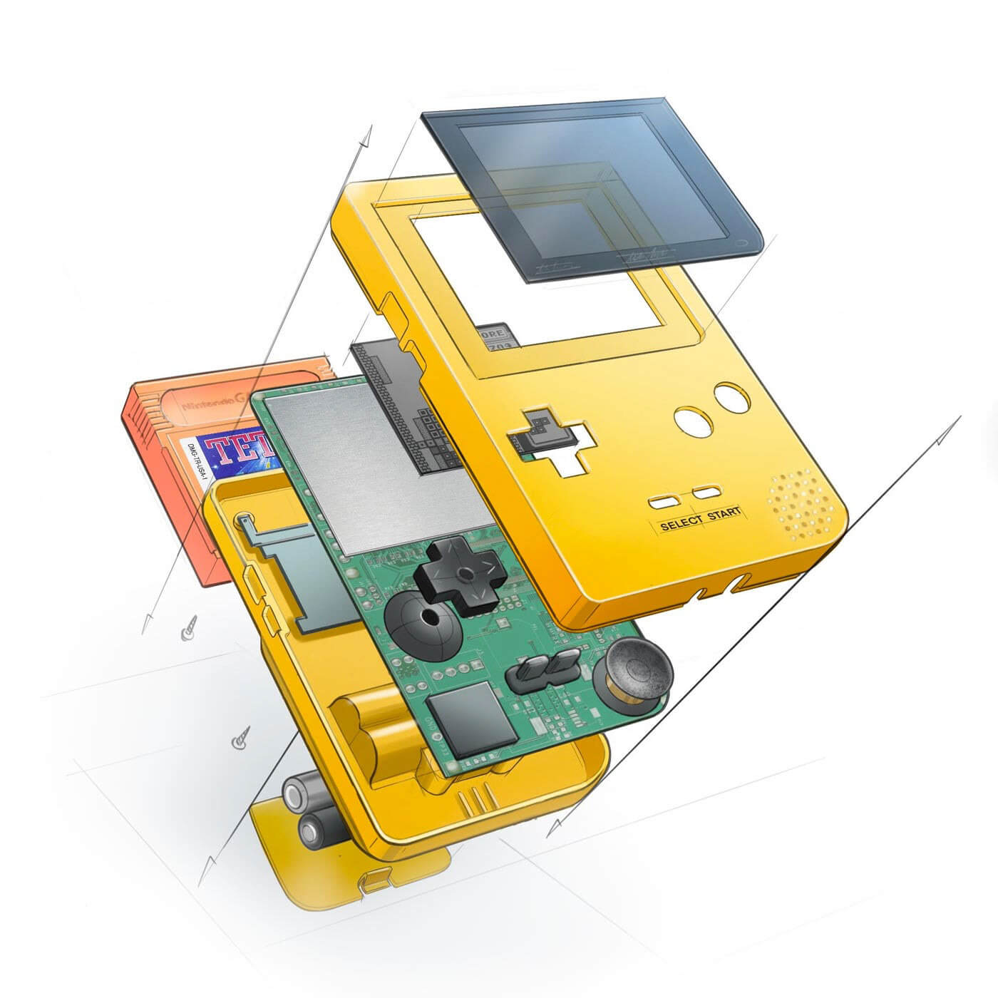 Sketch of a gameboy